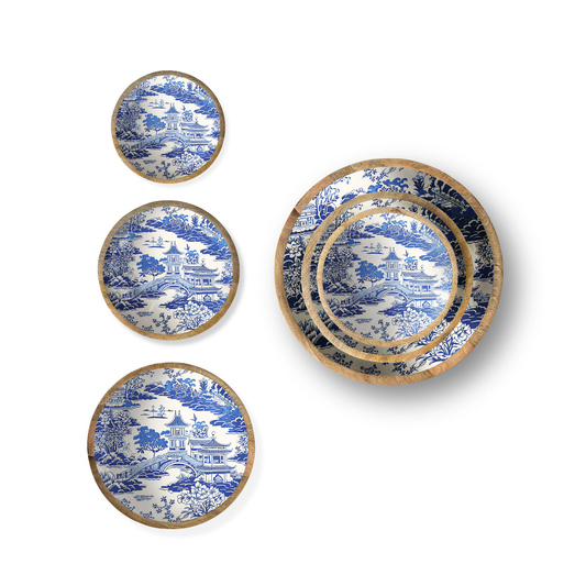 Blue Chino Set of 3 Decorative Bowls