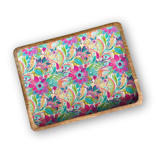 Bright Paisley 13'X17" Decorative Tray