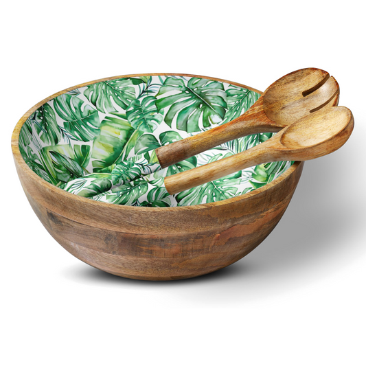 Green Palm 12" Decorative Bowl