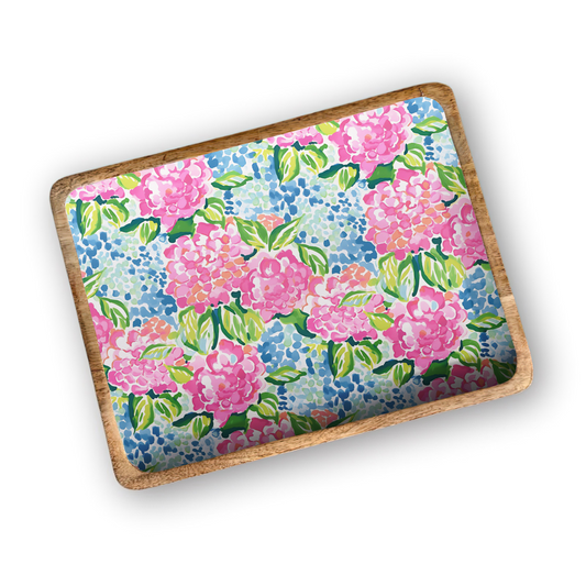 Hydrangeas 13'X17" Decorative Tray