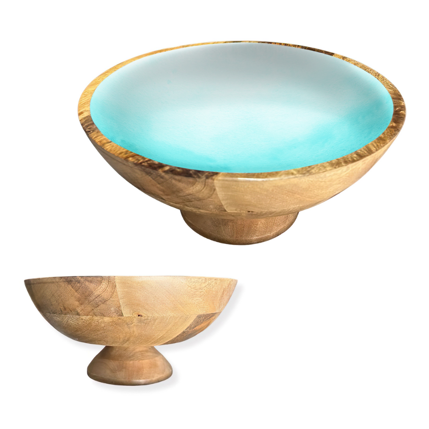 Aqua Ombre 12" Decorative Pedestal Bowl