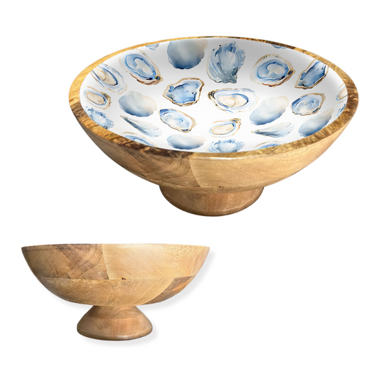 Oysters 12" Decorative Pedestal Bowl