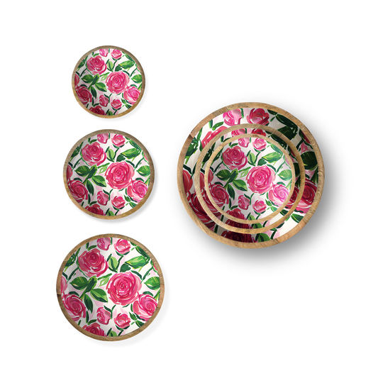 Roses Set of 3 Decorative Bowls