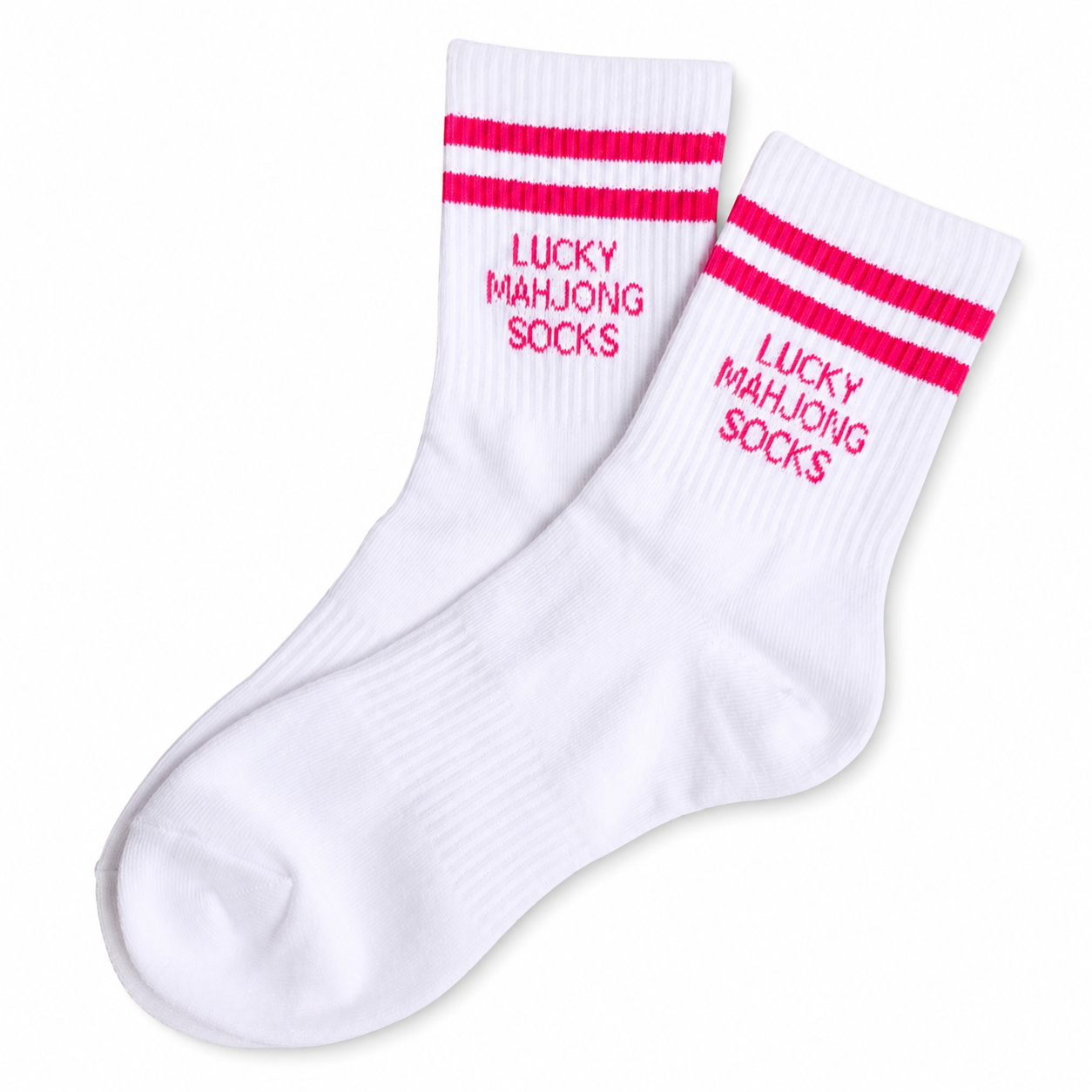 Lucky Mahjong Socks | Premium Cotton Women's Crew Socks | Funny Mahjong Gift | Mahjong Hostess Gift | Mahjong Tournament Prize