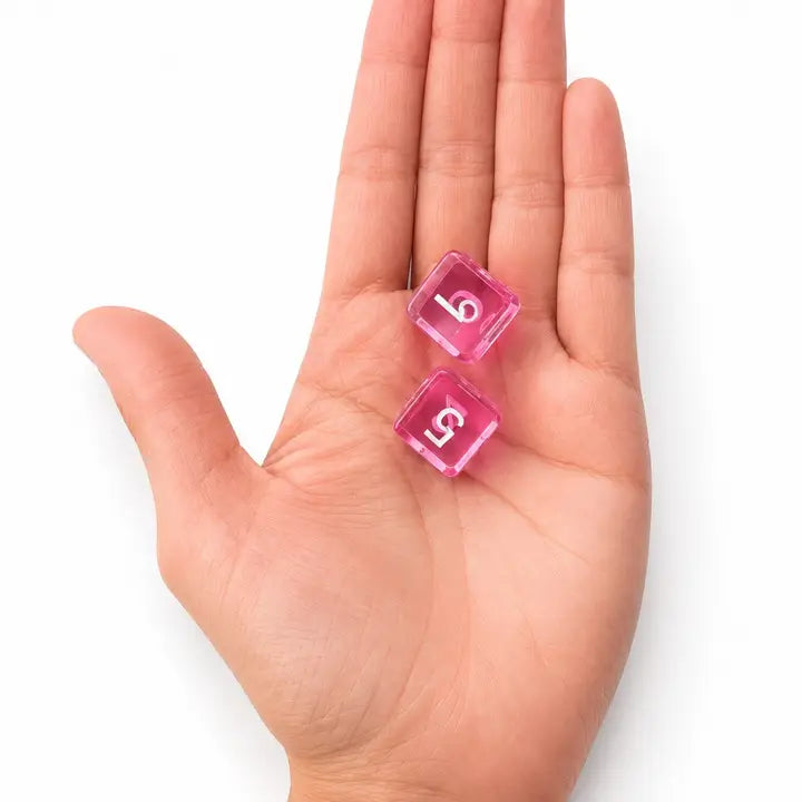 Specialty Mahjong Dice – Bright Translucent Acrylic (Set of 2)