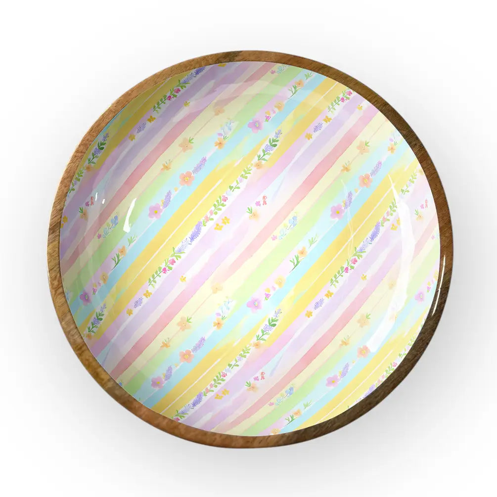 Spring Stripe 10" Shallow Bowl
