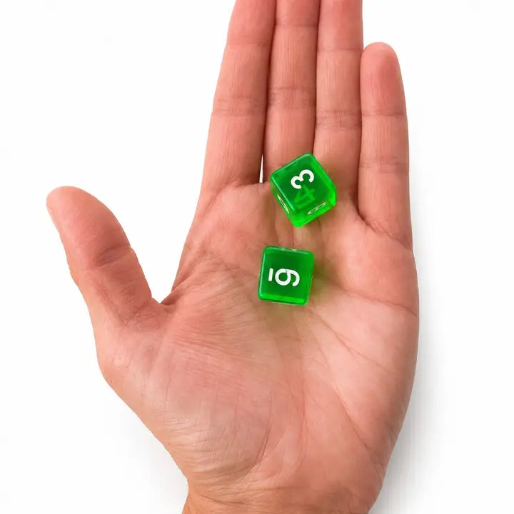 Specialty Mahjong Dice – Bright Translucent Acrylic (Set of 2)