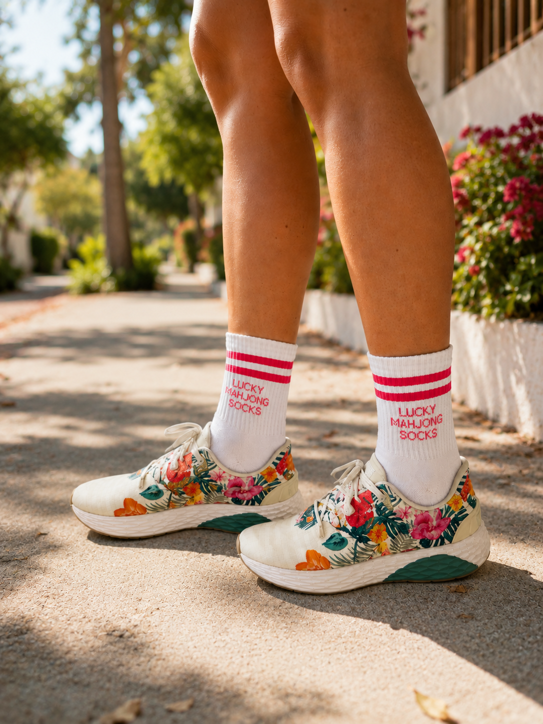 Lucky Mahjong Socks | Premium Cotton Women's Crew Socks | Funny Mahjong Gift | Mahjong Hostess Gift | Mahjong Tournament Prize