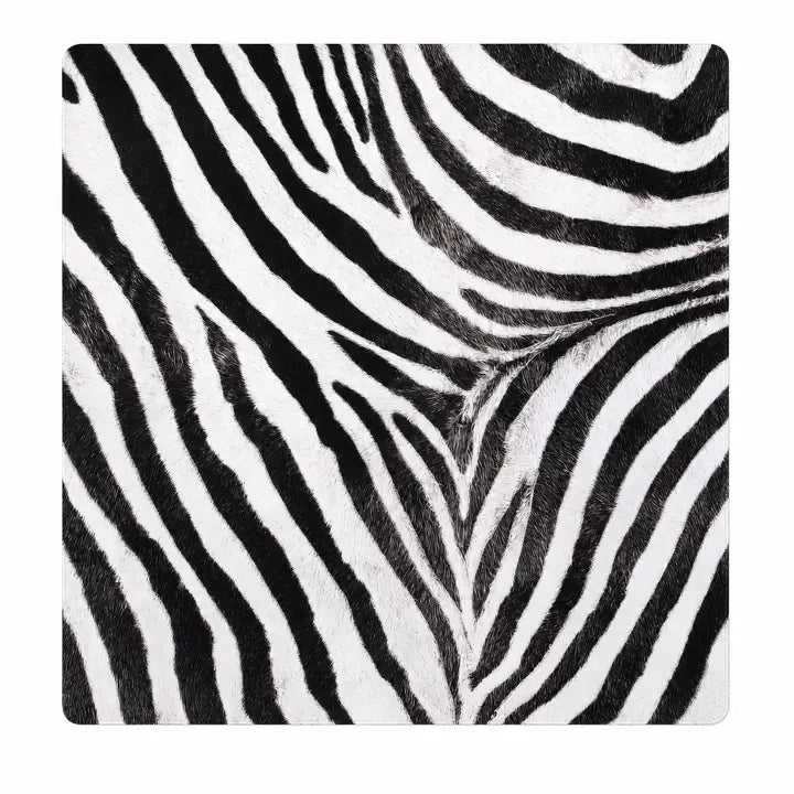 Zebra Noir Safari Club Collection 33" Mahjong Mat