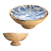 Blue Chino 12" Decorative Pedestal Bowl