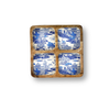 Blue Chino Decorative Tray with 4 Compartments