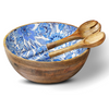 Blue Floral 12" Decorative Bowl Item
