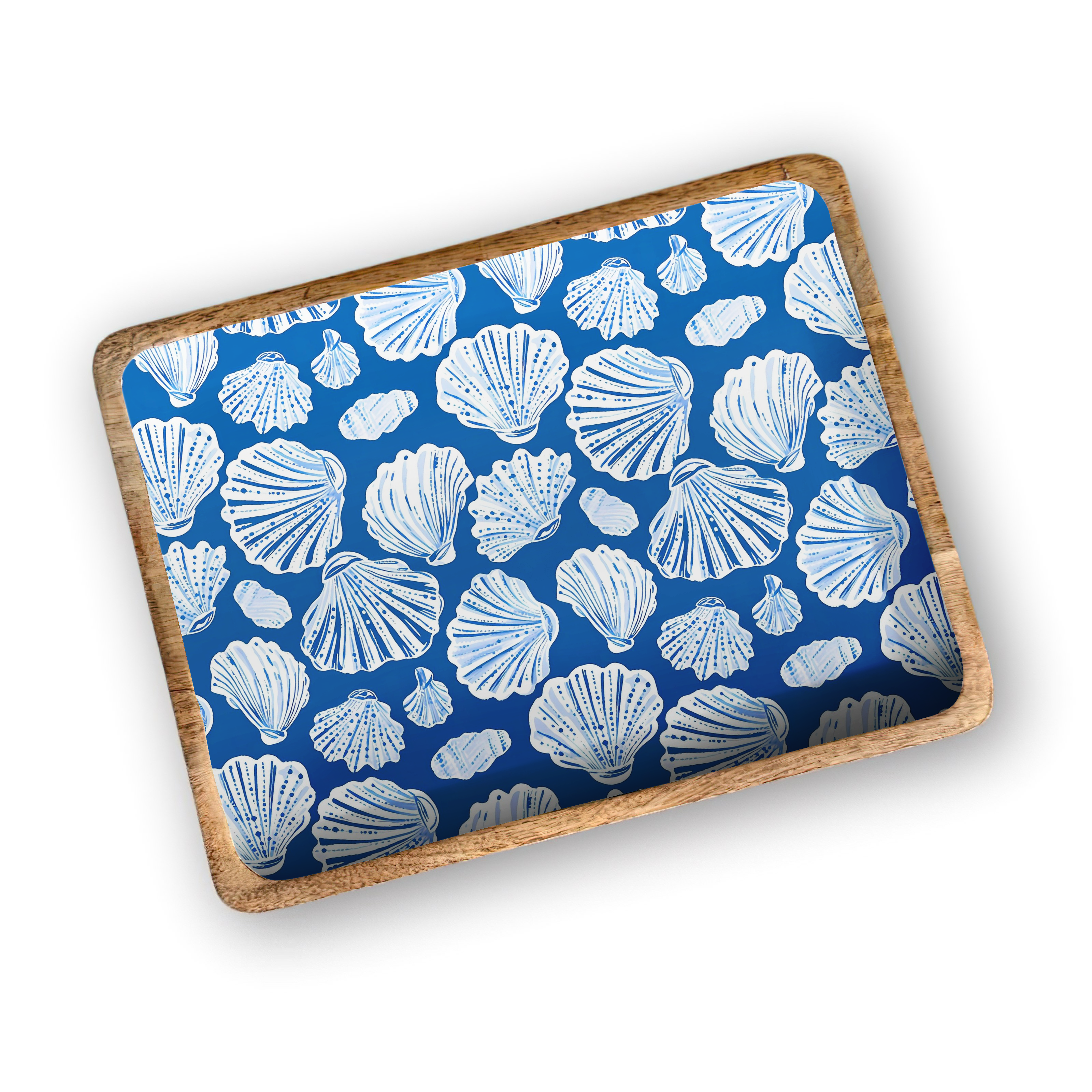 Blue Shell 13'X17" Decorative Tray