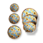 Blue Sunflower Set of 3 Decorative Round