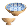 Blue Tile 12" Decorative Pedestal Bowl
