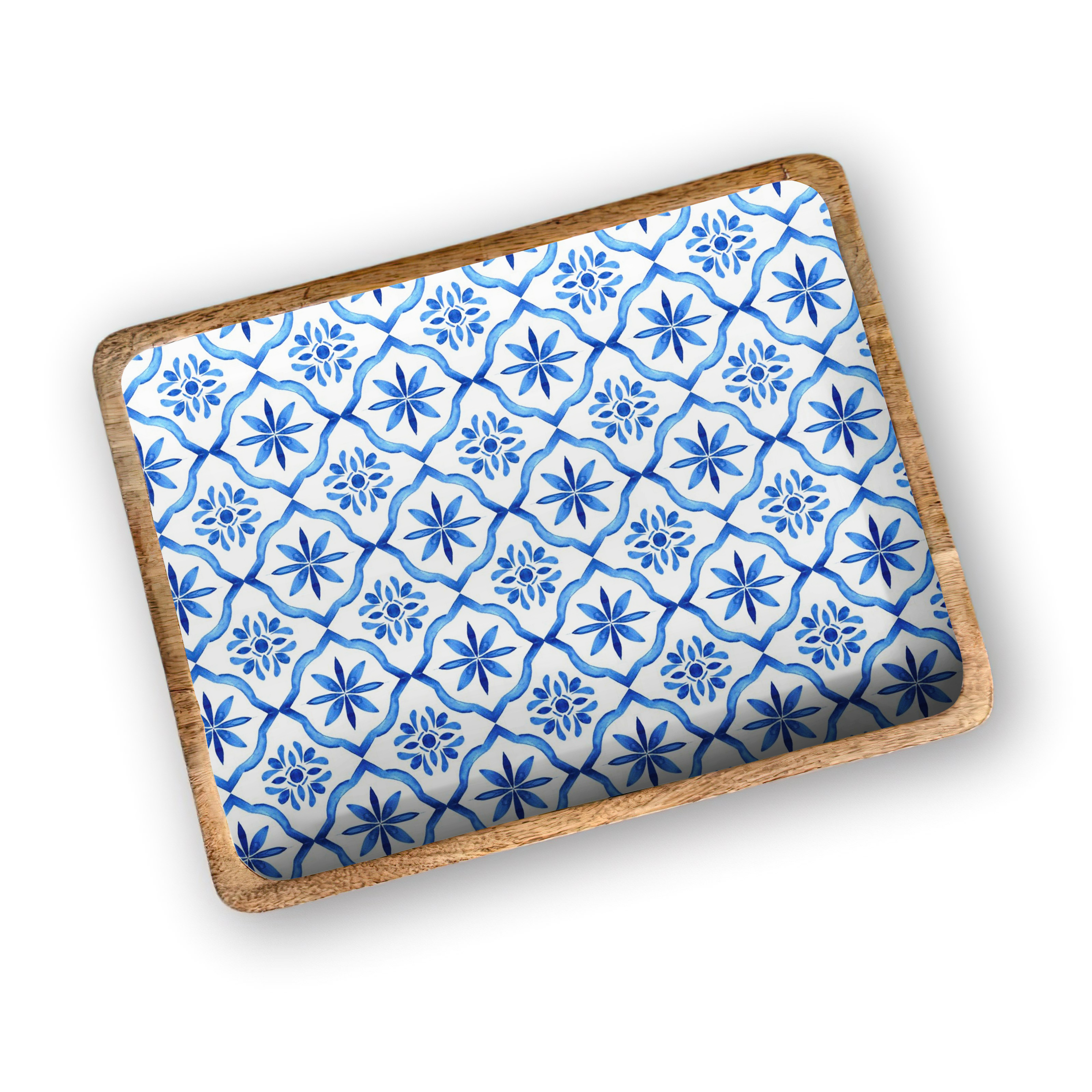Blue Tile 13'X17" Decorative Tray