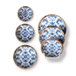Blue Watercolor Set of 3 Decorative Round Trays
