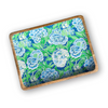 Blue and Green Floral 13'X17" Decorative Tray