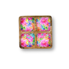 Bright Floral Decorative Tray with 4 Compartments