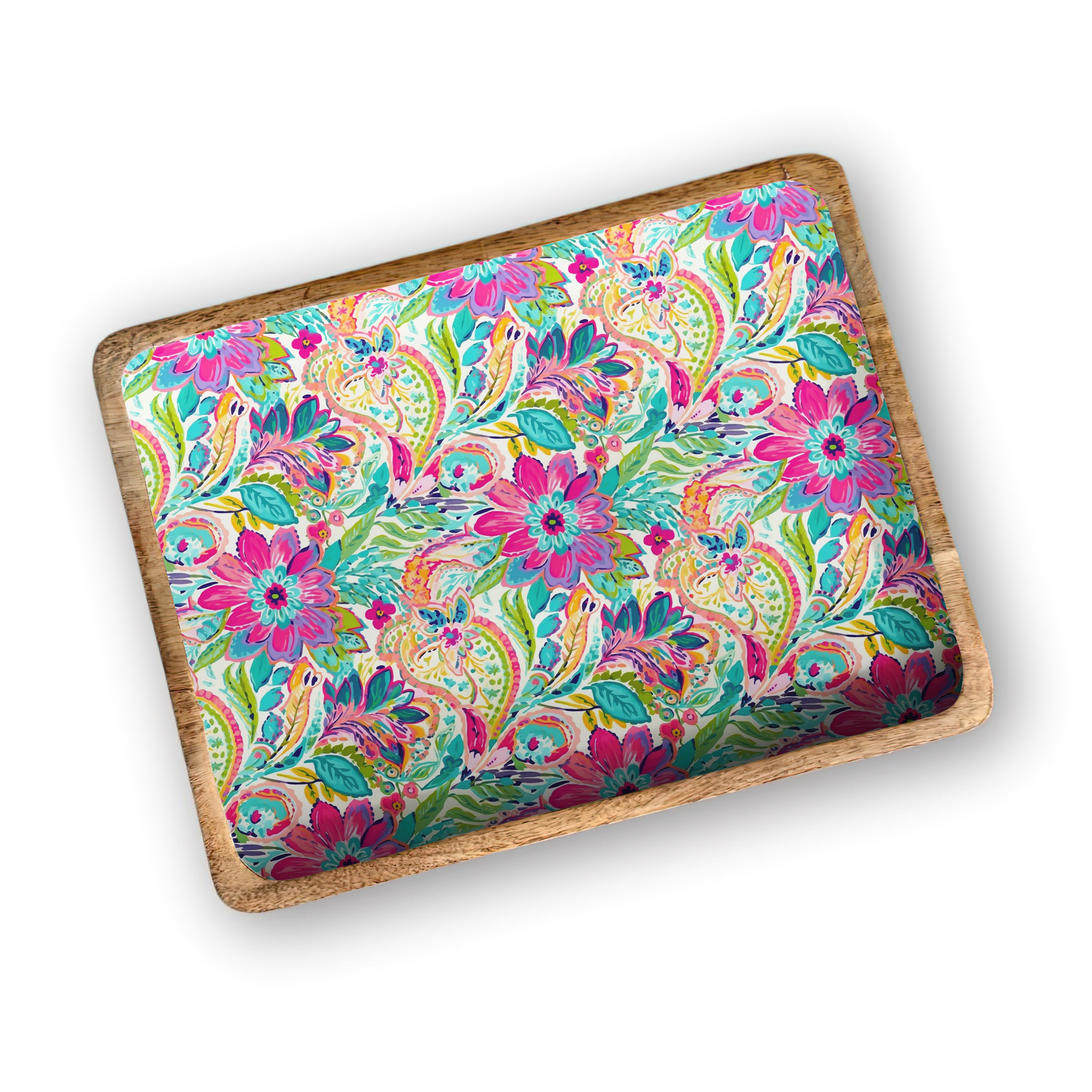 Bright Paisley 13'X17" Decorative Tray
