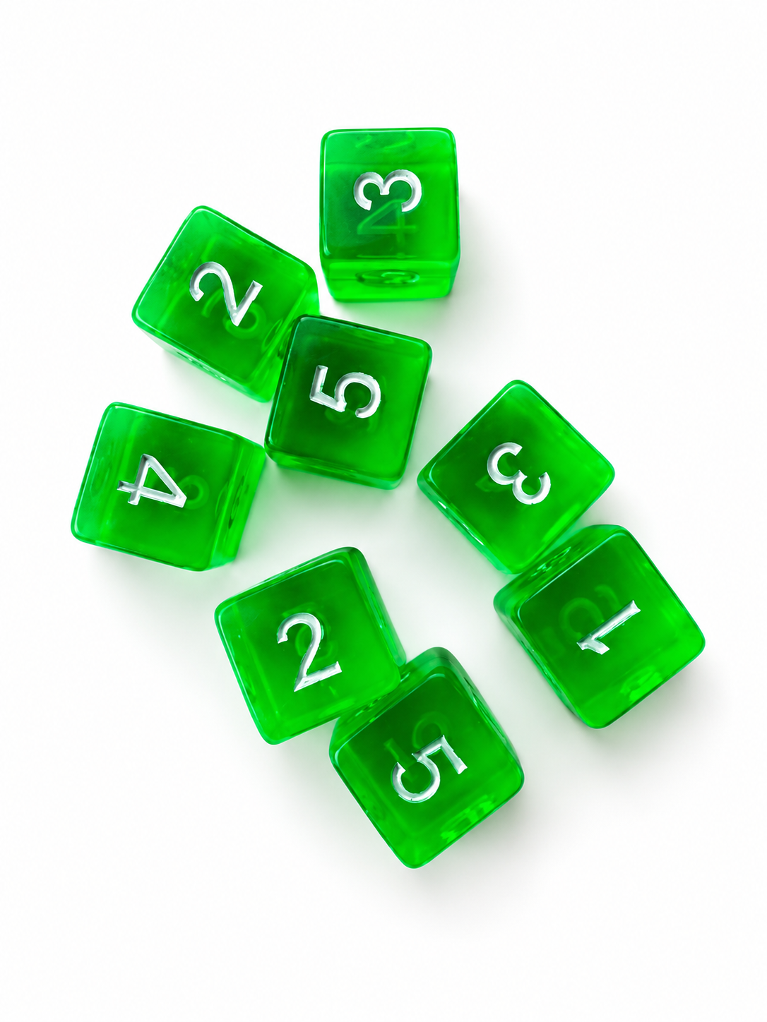 Specialty Mahjong Dice – Bright Translucent Acrylic (Set of 2)