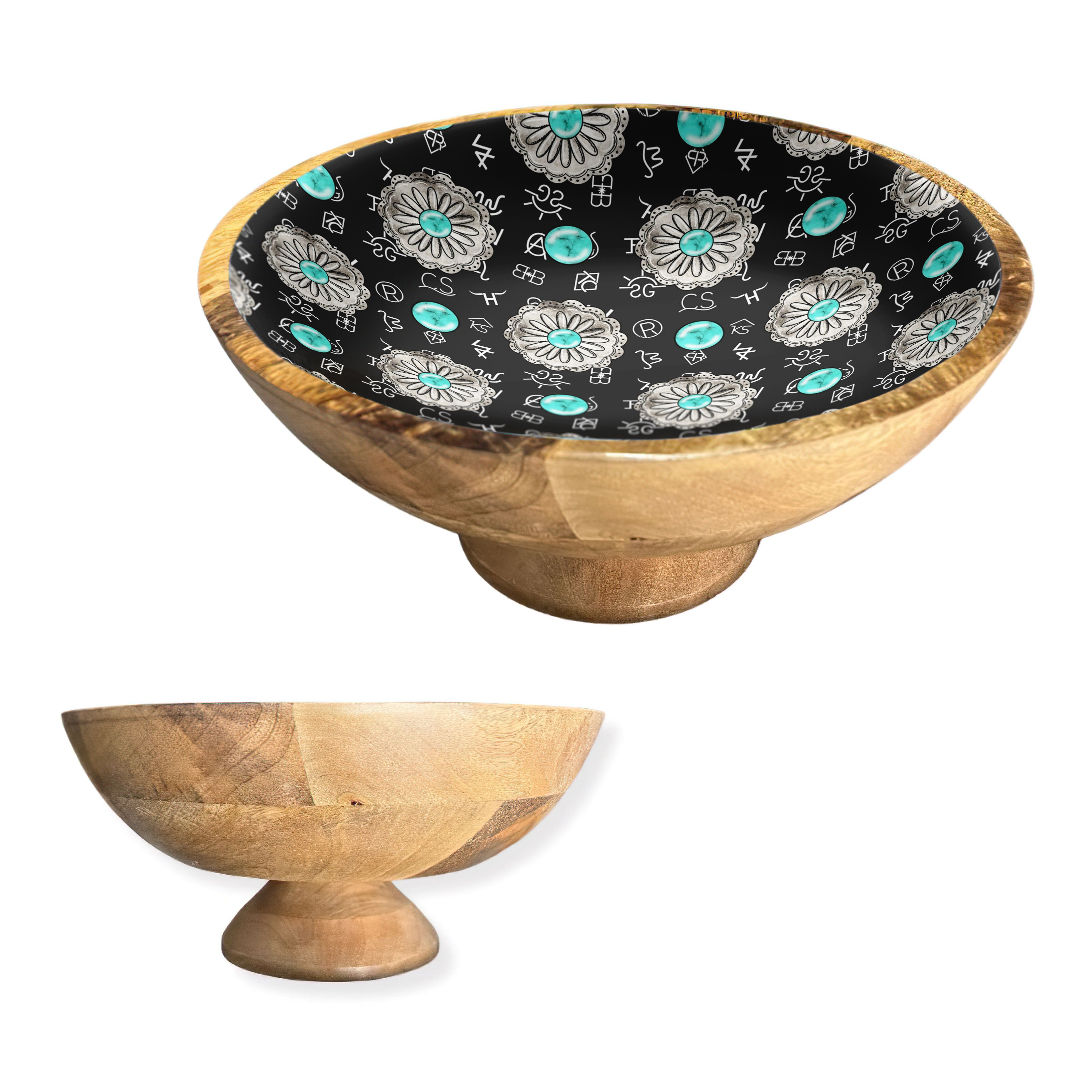 Concho 12" Decorative Pedestal Bowl