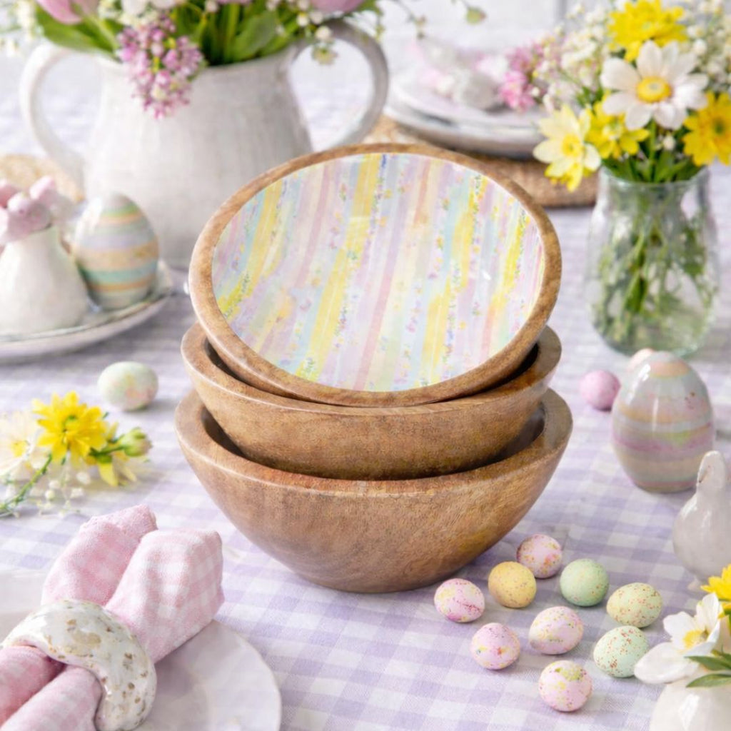 Spring Stripes 6" Bowl (Set of 4)