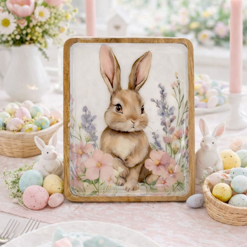 Spring Bunny Tray 13"X10" Tray