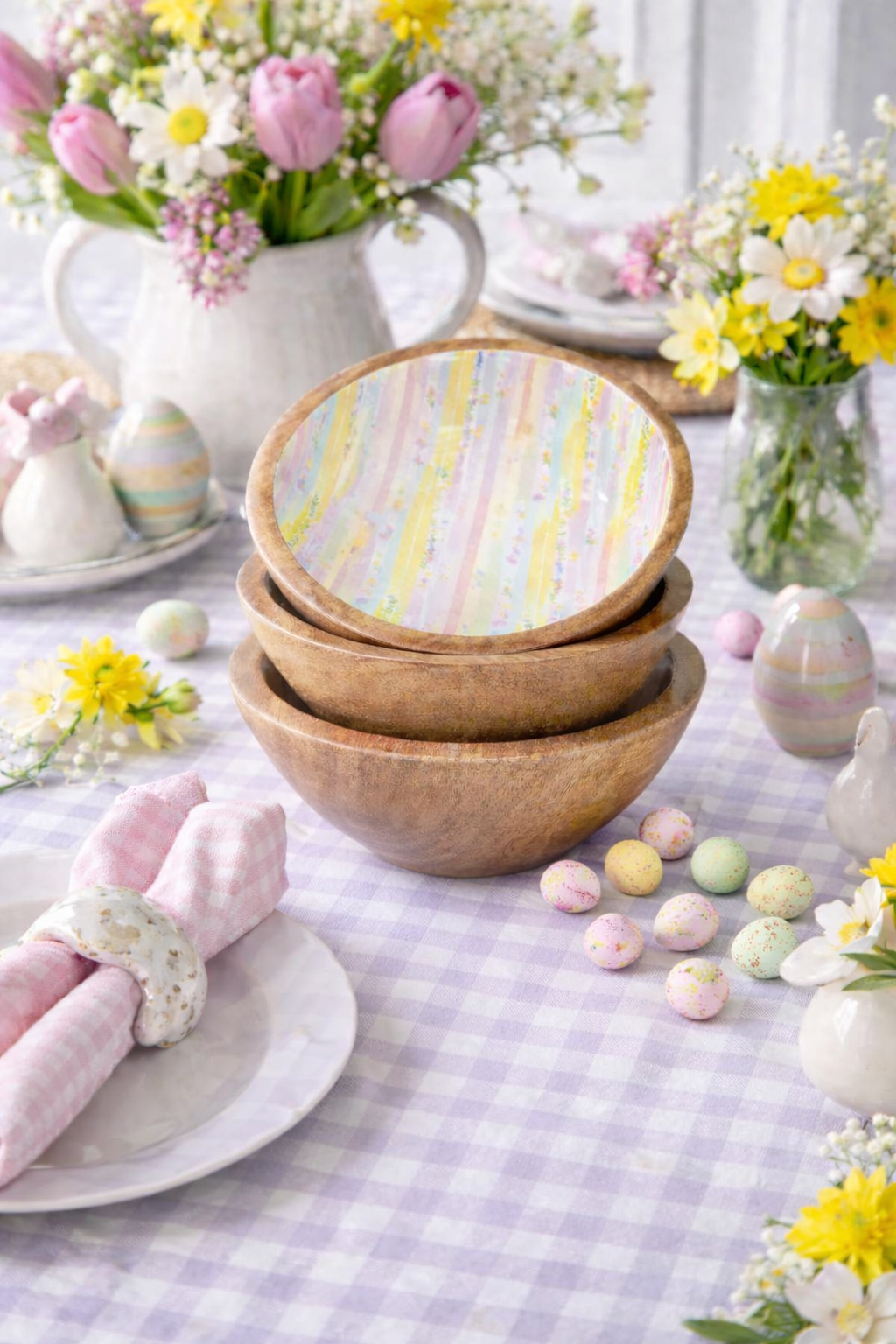 Spring Stripes 6" Bowl (Set of 4)