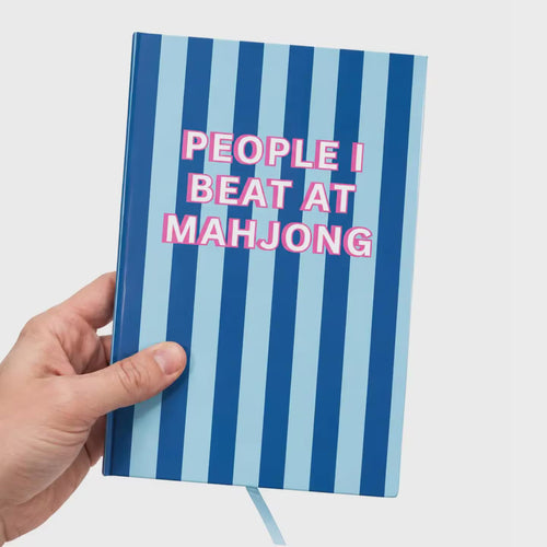 Mahjong Journal | Hardcover Blank Notebook for Mahjong Lovers | Preppy Mahj Gift