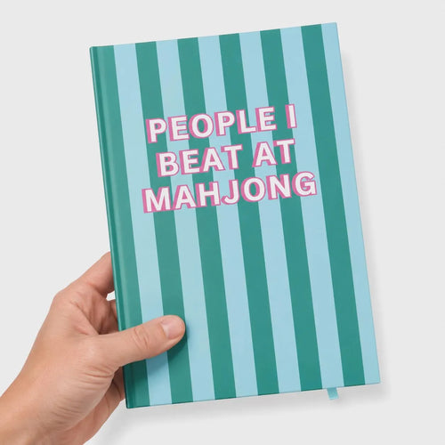 Mahjong Journal | Hardcover Blank Notebook for Mahjong Lovers | Preppy Mahj Gift