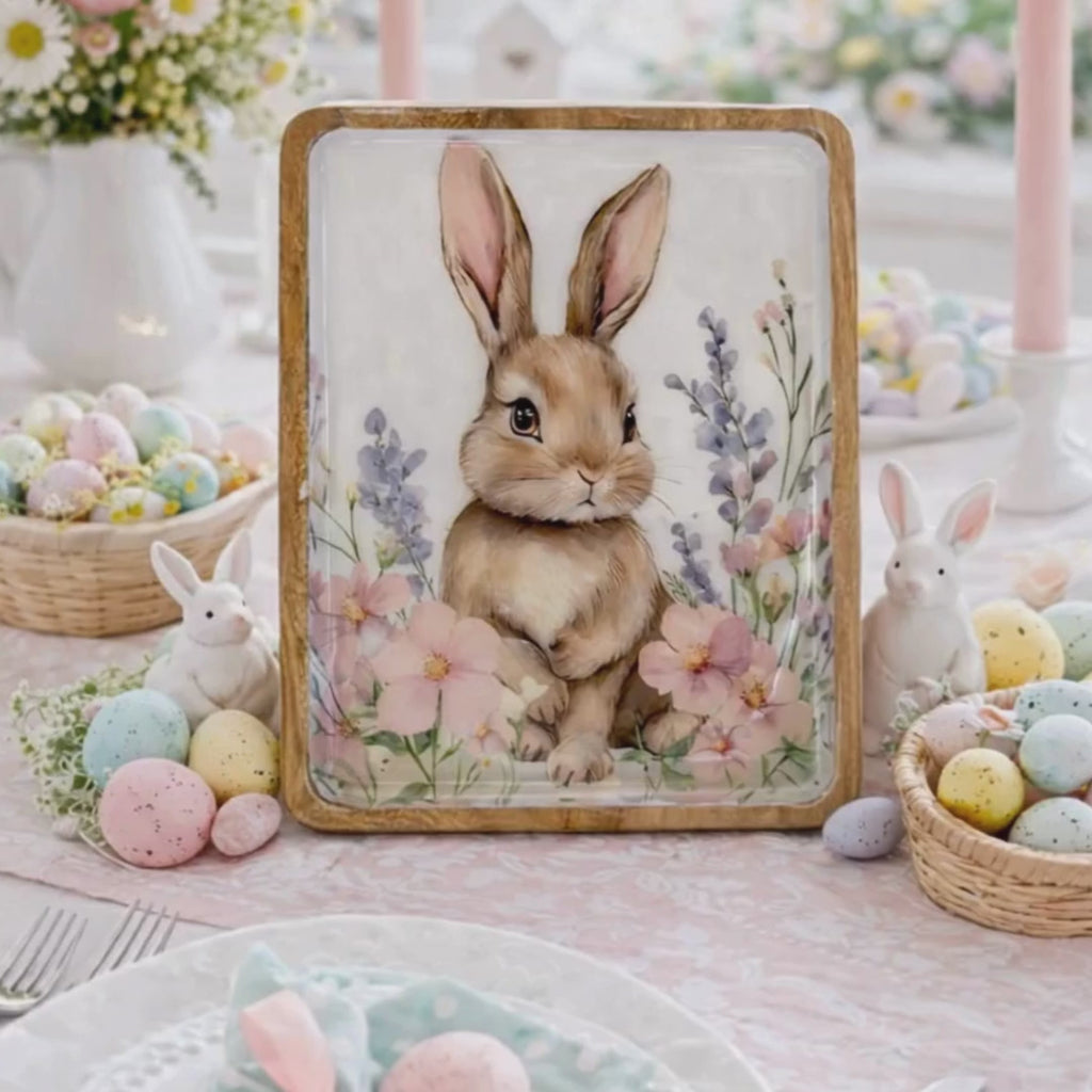 Spring Bunny Tray 13"X10" Tray