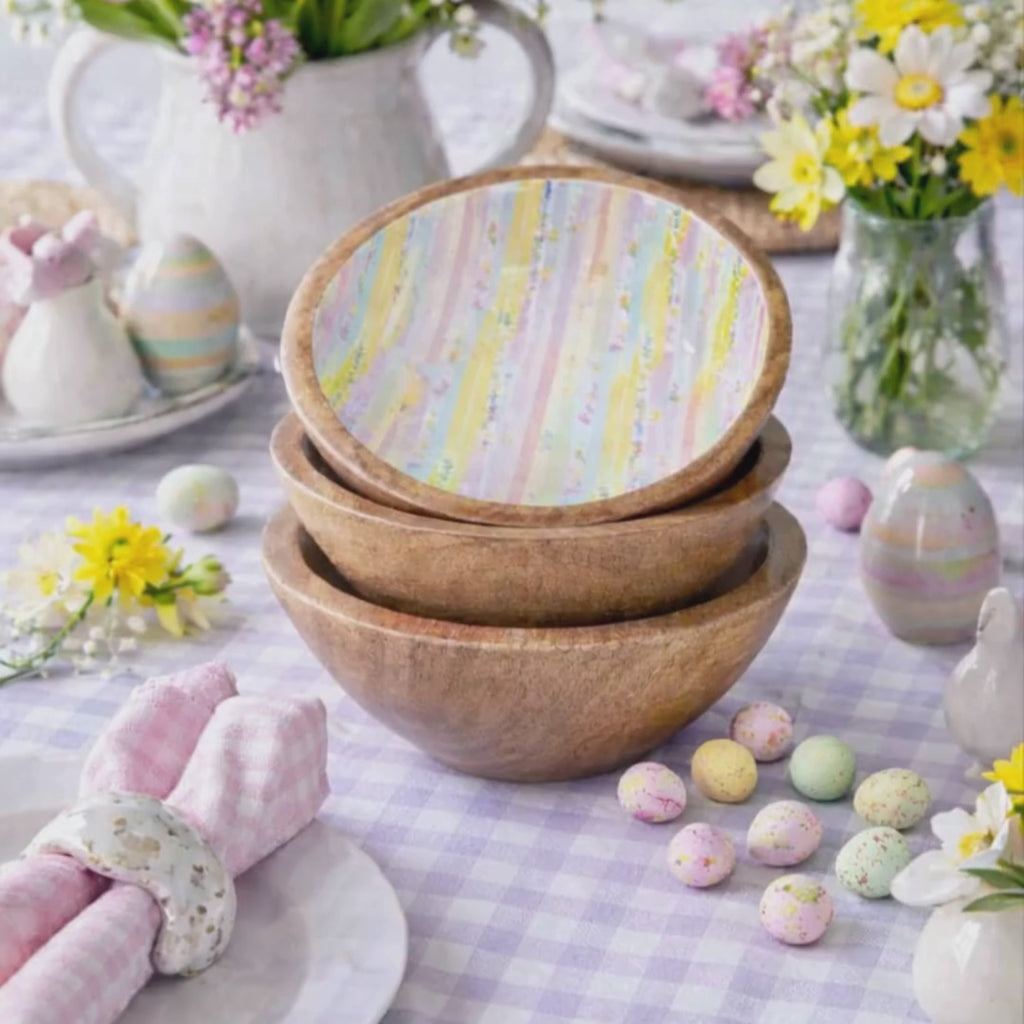 Spring Stripes 6" Bowl (Set of 4)